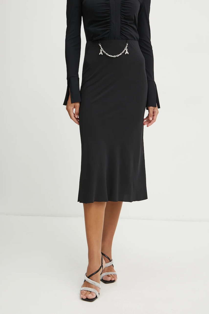Levně Sukně Patrizia Pepe černá barva, midi, 8G0457 A033