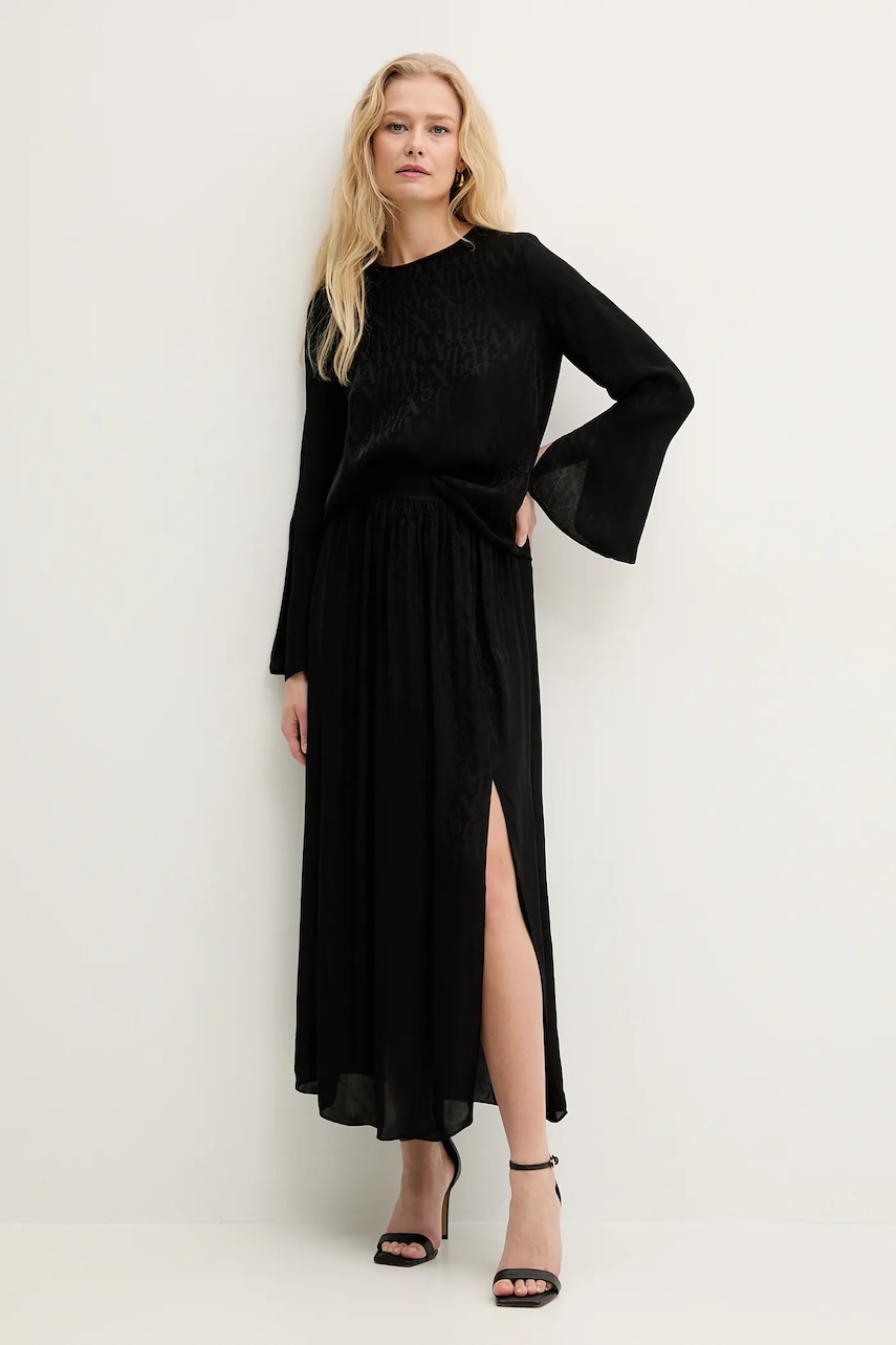 Юбка Armani Exchange цвет чёрный maxi расклешённая XW000348 AF10842 Юбка Armani Exchange цвет чёрный maxi расклешённая XW000348 AF10842
