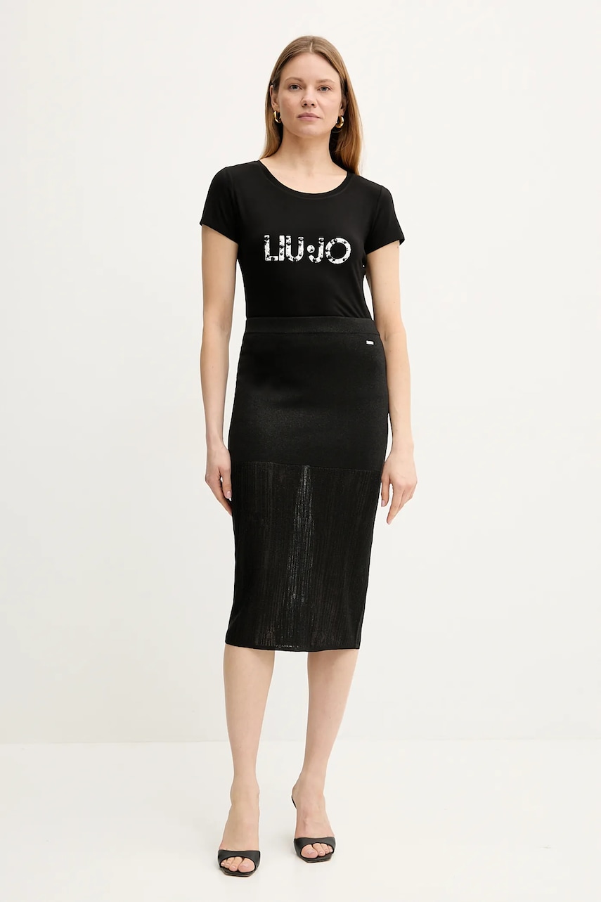 Юбка Armani Exchange цвет чёрный midi прямая XW000113 AF11957 Юбка Armani Exchange цвет чёрный midi прямая XW000113 AF11957