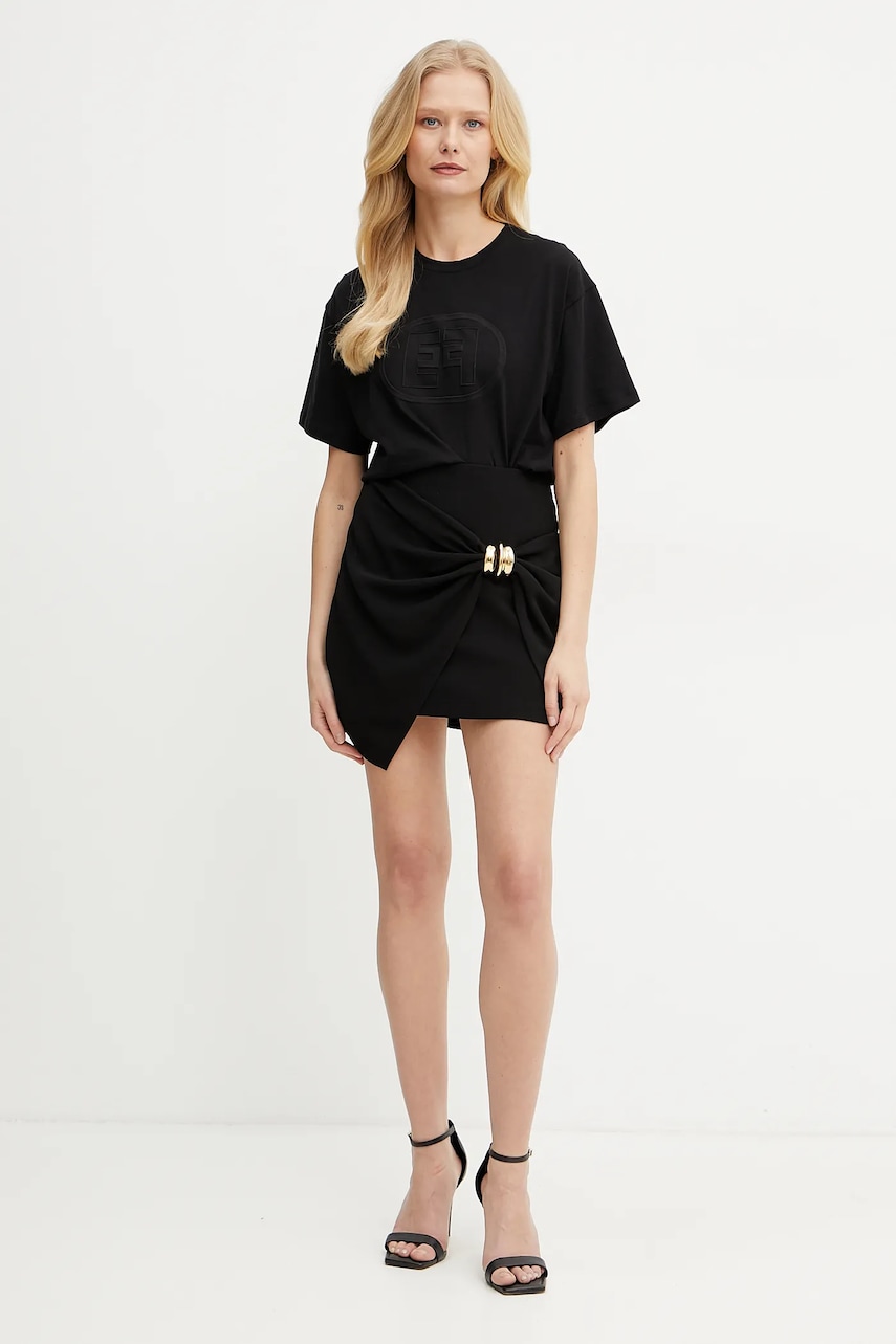 Юбка Elisabetta Franchi цвет чёрный mini карандаш GO07351E2 Юбка Elisabetta Franchi цвет чёрный mini карандаш GO07351E2