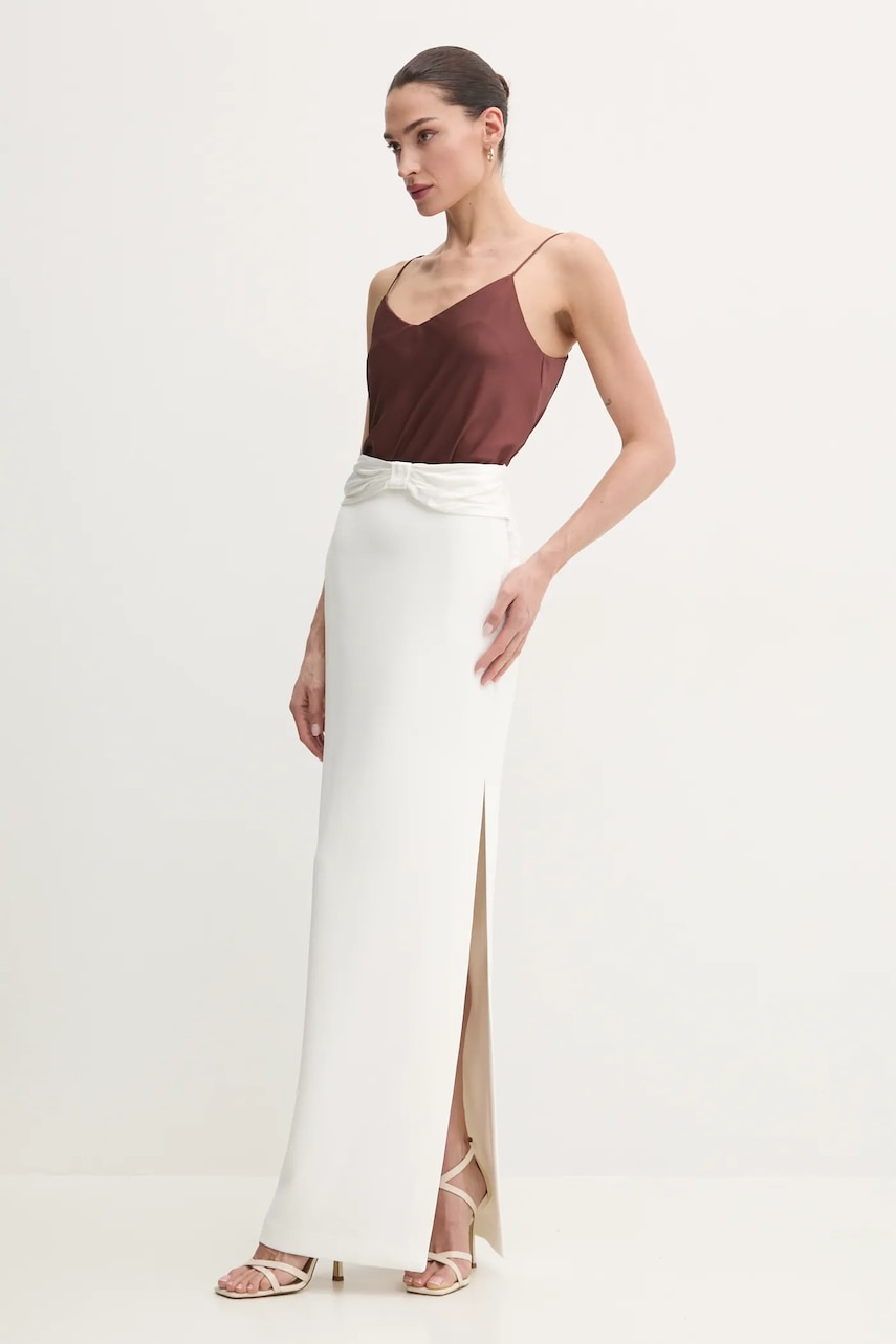 Юбка Elisabetta Franchi цвет белый maxi прямая GO10151E2 Юбка Elisabetta Franchi цвет белый maxi прямая GO10151E2