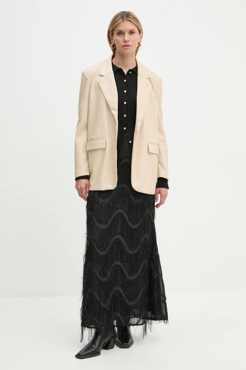 Φούστα Bruuns Bazaar χρώμα: μαύρο, BBW4196 φωτογραφία