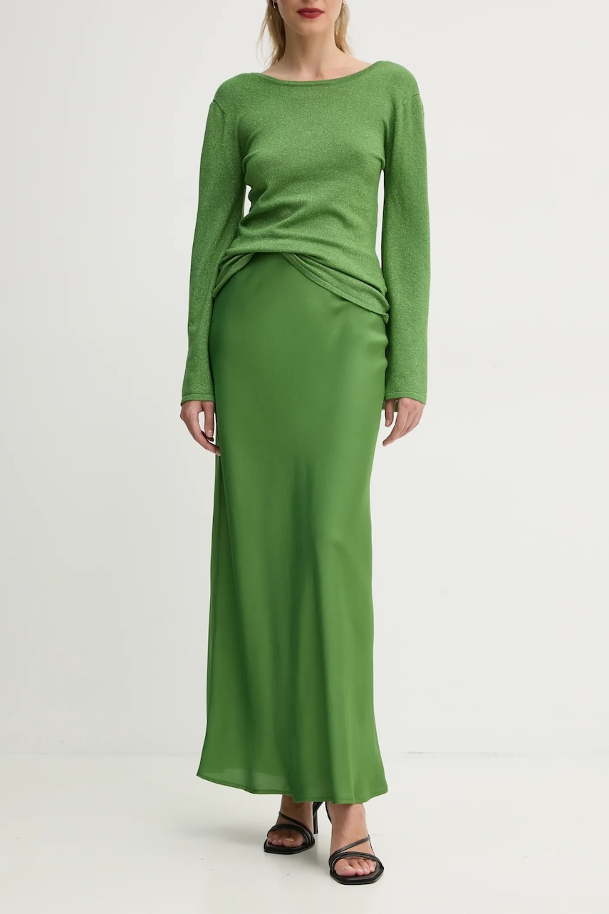 Bruuns Bazaar fusta culoarea verde, maxi, drept, BBW4296 Bruuns Bazaar fusta culoarea verde, maxi, drept, BBW4296