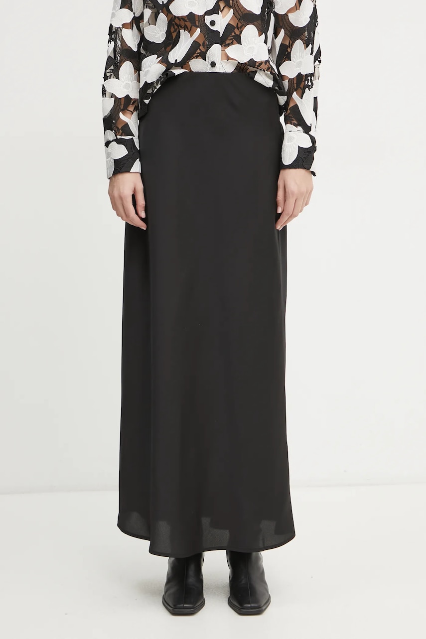 Bruuns Bazaar fusta culoarea negru, maxi, drept, BBW4296 Bruuns Bazaar fusta culoarea negru, maxi, drept, BBW4296