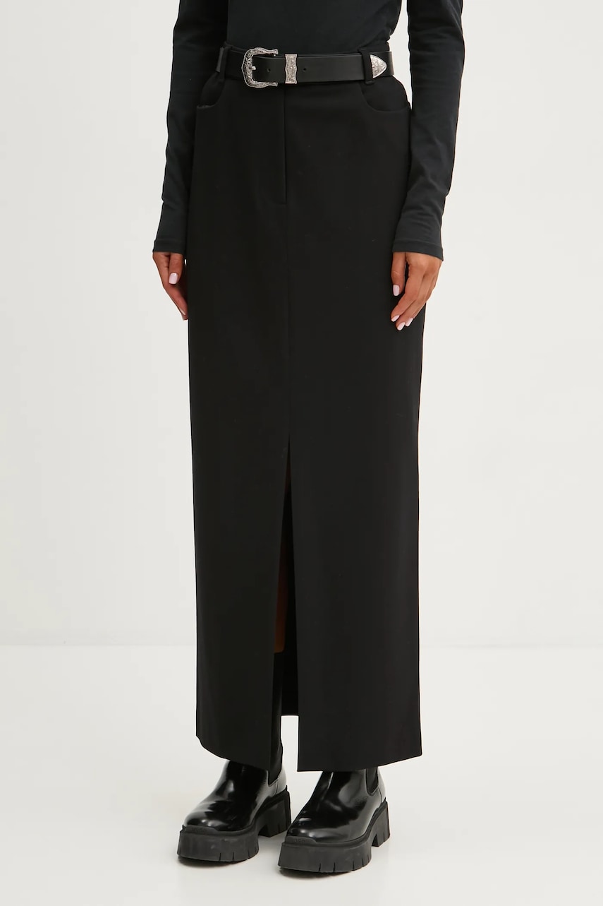 HUGO fusta culoarea negru, maxi, creion, 50540393