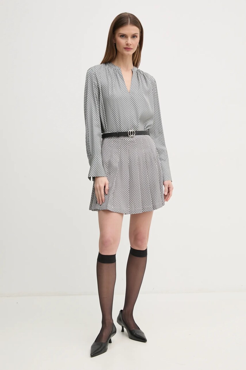 Юбка Tommy Hilfiger цвет серый mini расклешённая WW0WW43880 Юбка Tommy Hilfiger цвет серый mini расклешённая WW0WW43880