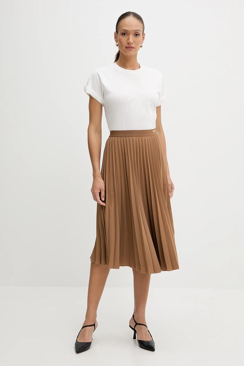 Юбка Tommy Hilfiger цвет синий midi расклешённая WW0WW43886