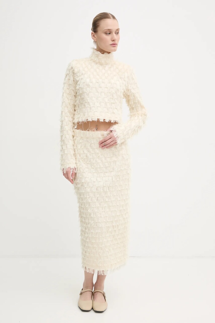 Юбка Day Birger et Mikkelsen Gabrielle цвет бежевый midi прямая DAY65243525 Юбка Day Birger et Mikkelsen Gabrielle цвет бежевый midi прямая DAY65243525