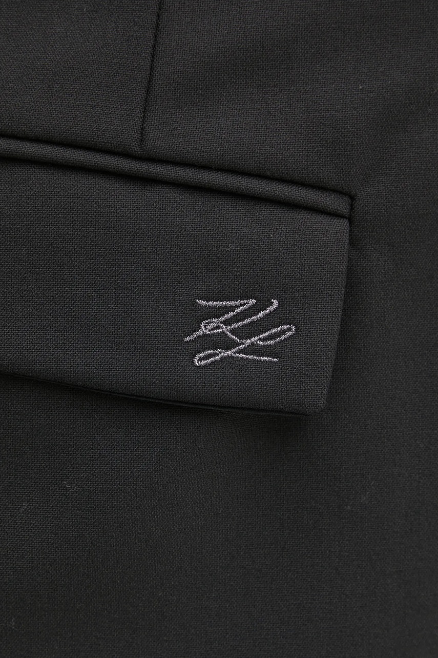 Штани-спідниця Karl Lagerfeld колір чорний mini прямі A1W12018 