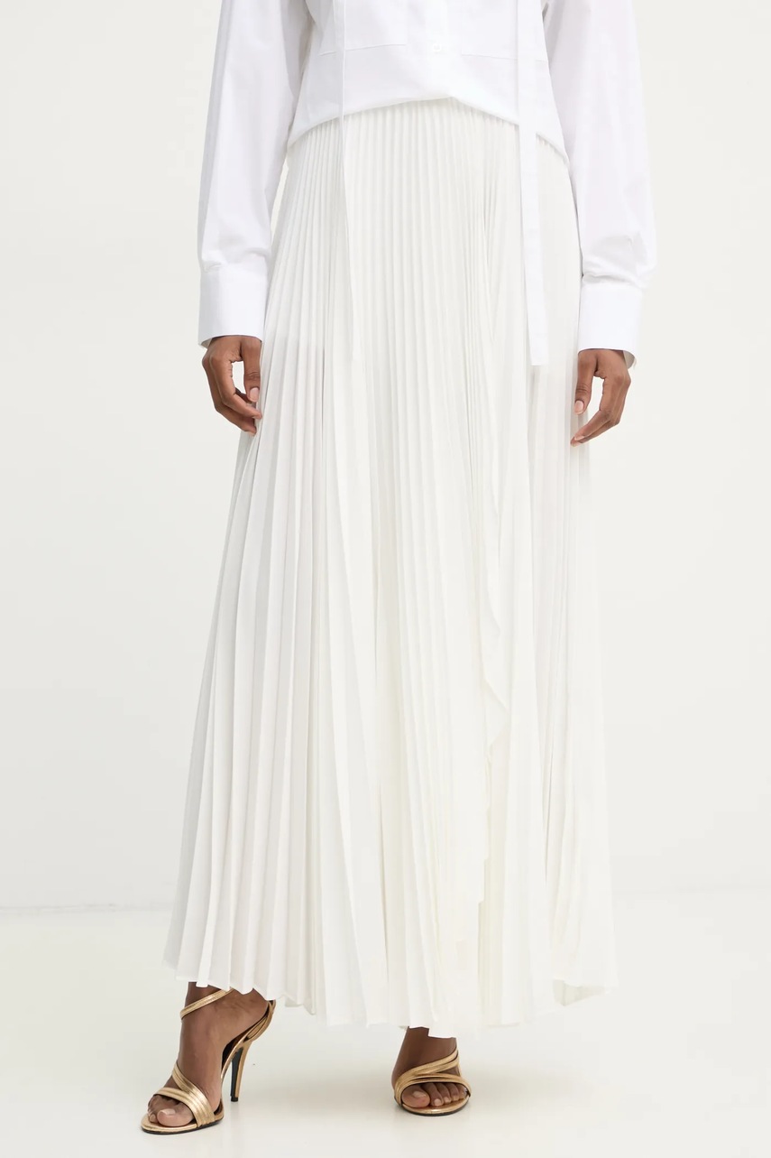 Levně Sukně Twinset béžová barva, maxi, áčková, 251TP2424