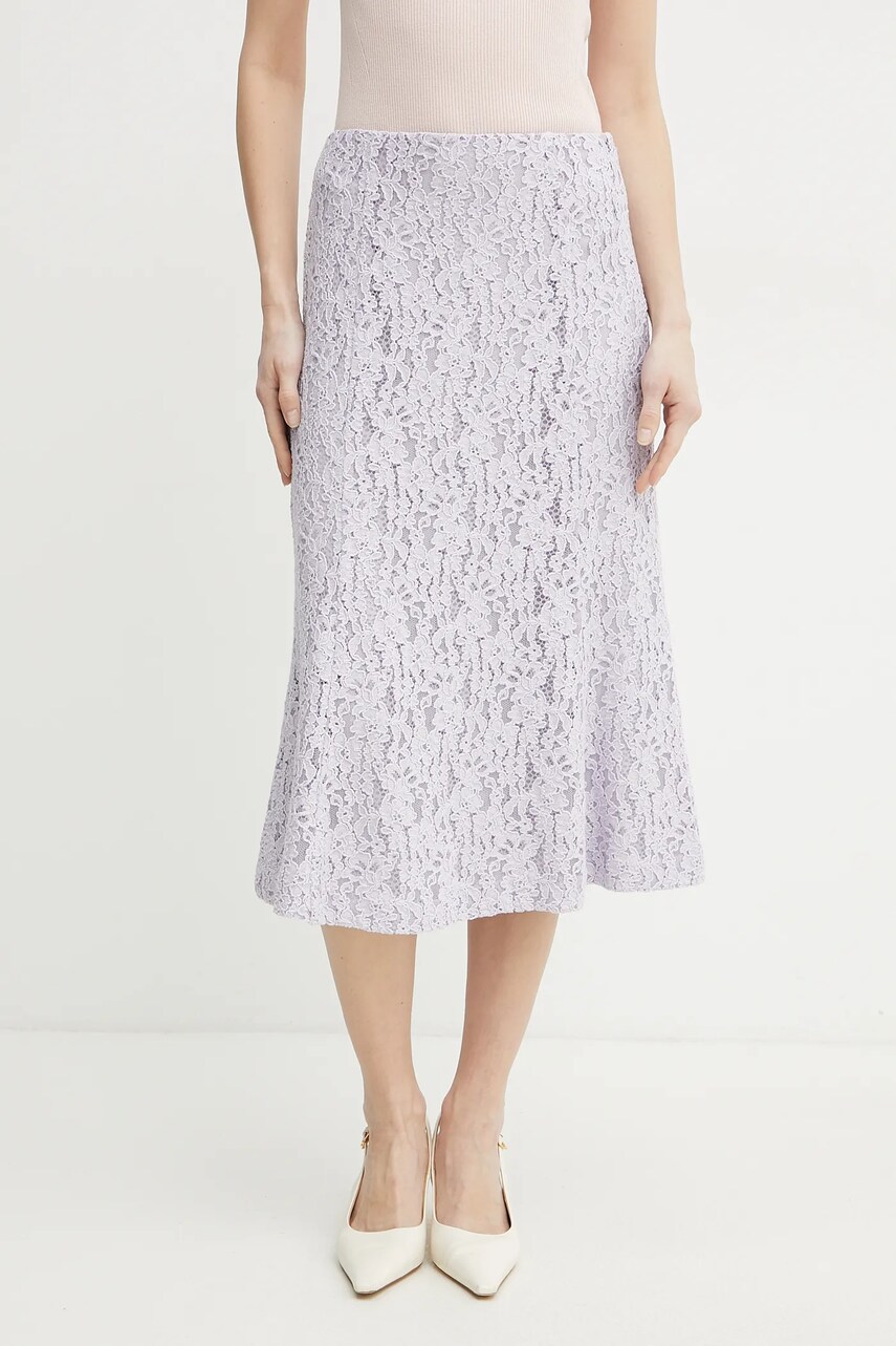Levně Sukně Twinset fialová barva, midi, 251TT2015