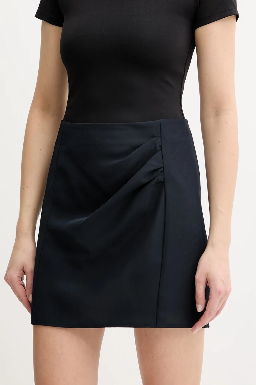 Levně Sukně Armani Exchange tmavomodrá barva, mini, pouzdrová, XW000448 AF12750