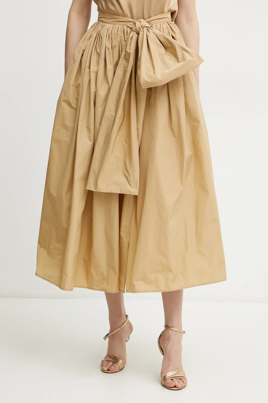 Liviana Conti fusta culoarea verde, maxi, evazati, F5SY25 Liviana Conti fusta culoarea verde, maxi, evazati, F5SY25