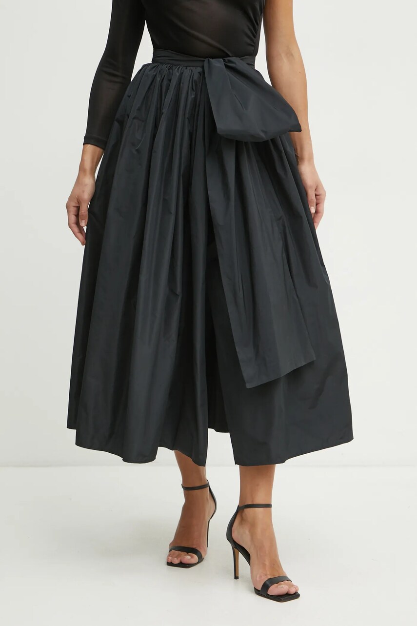 Liviana Conti fusta culoarea negru, maxi, evazati, F5SY25
