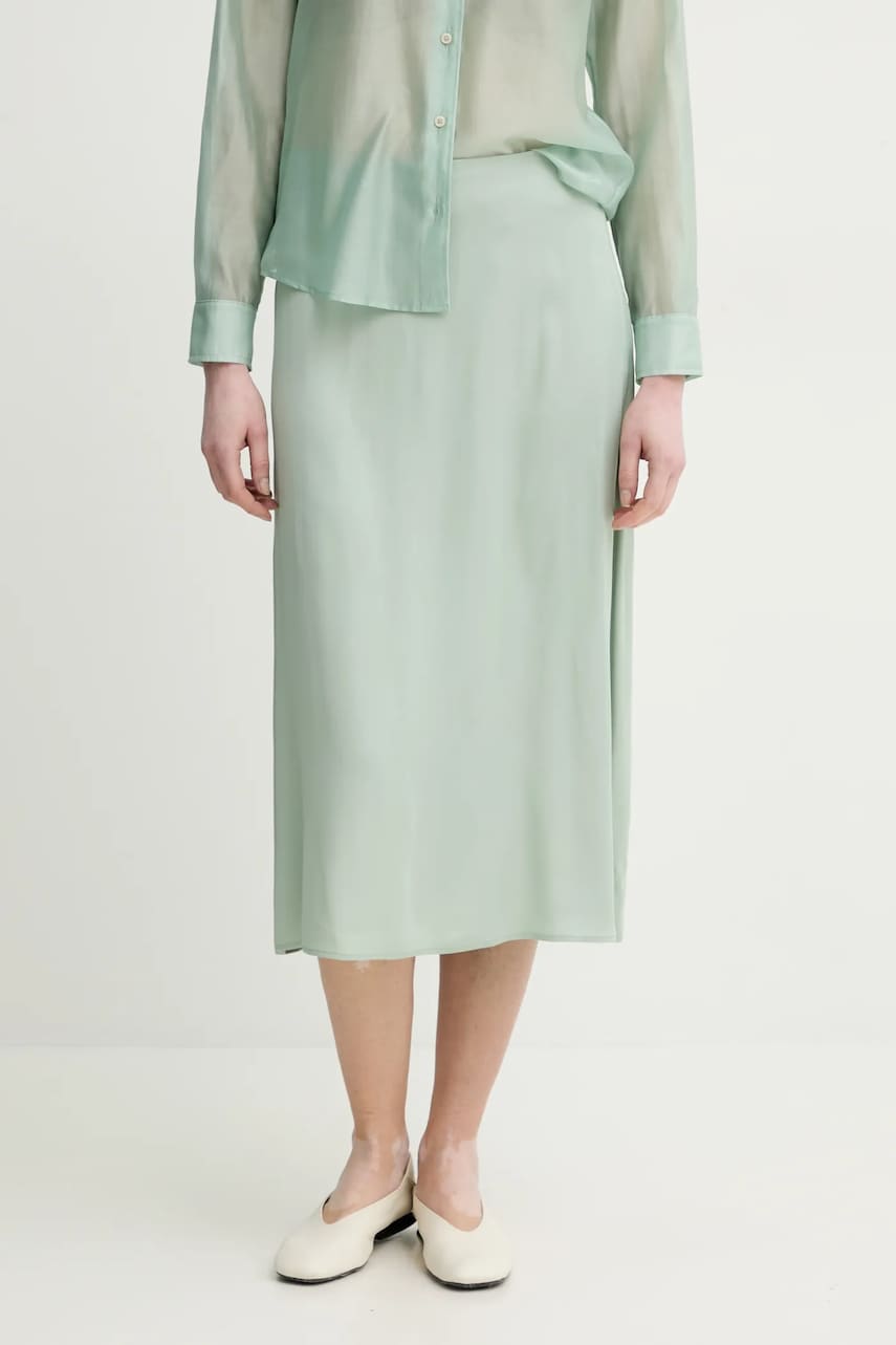 Marc O'Polo fusta culoarea verde, midi, drept, 502132820009 Marc O'Polo fusta culoarea verde, midi, drept, 502132820009