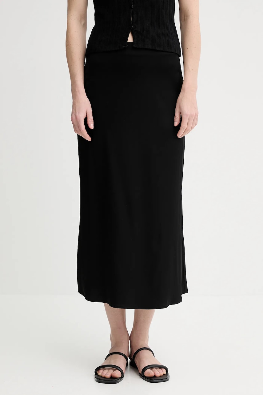 Marc O\'Polo fustă culoarea negru, midi, drept, 503085420041