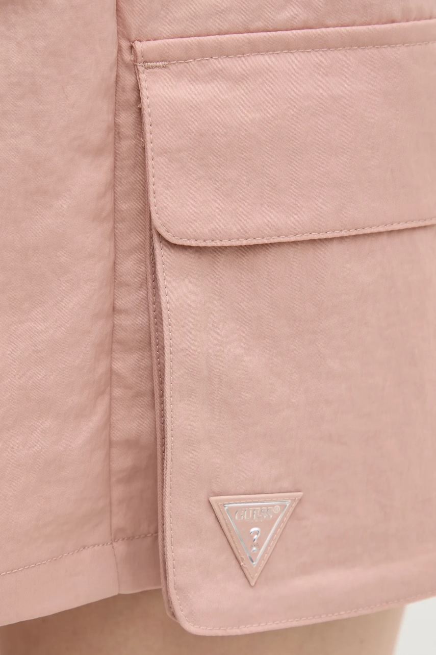 Φούστα Guess SYLVIE χρώμα: ροζ, V5RD07 WGYB0 φωτογραφία