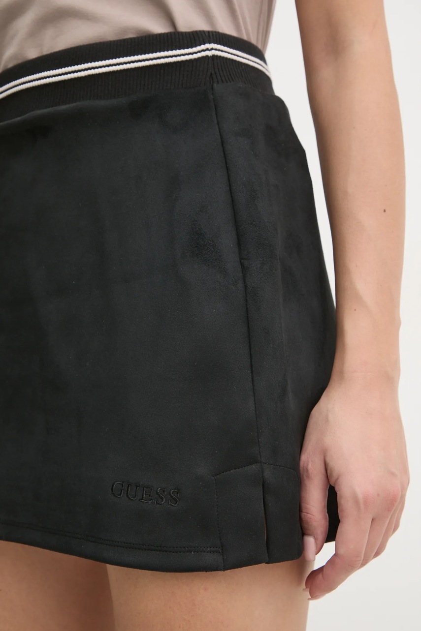 Φούστα Guess MONICA χρώμα: μαύρο, V5RD01 KCJY2 φωτογραφία