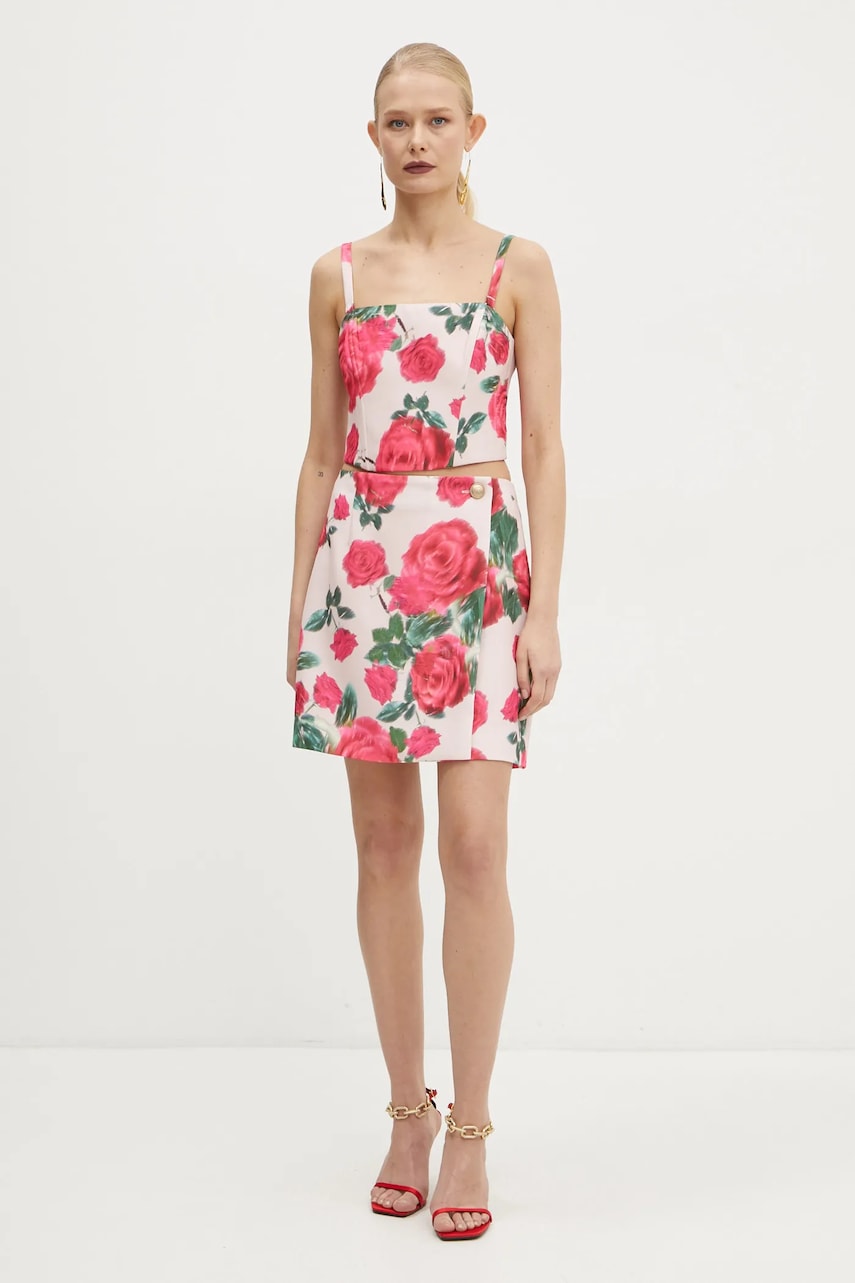 Юбка Guess RAISSA цвет розовый mini прямая W5RD68 WGLO2 Юбка Guess RAISSA цвет розовый mini прямая W5RD68 WGLO2