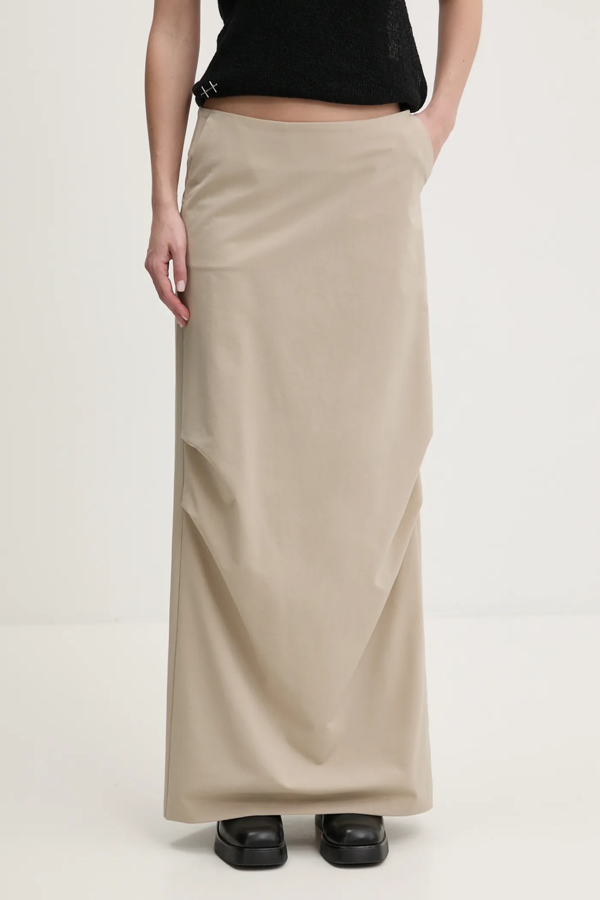 Sukně Heliot Emil béžová barva, maxi, PRESS25_W_12_044_ST18