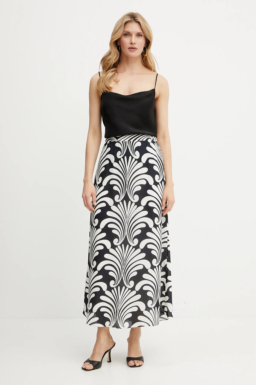 Юбка Luisa Spagnoli цвет чёрный midi расклешённая 541768