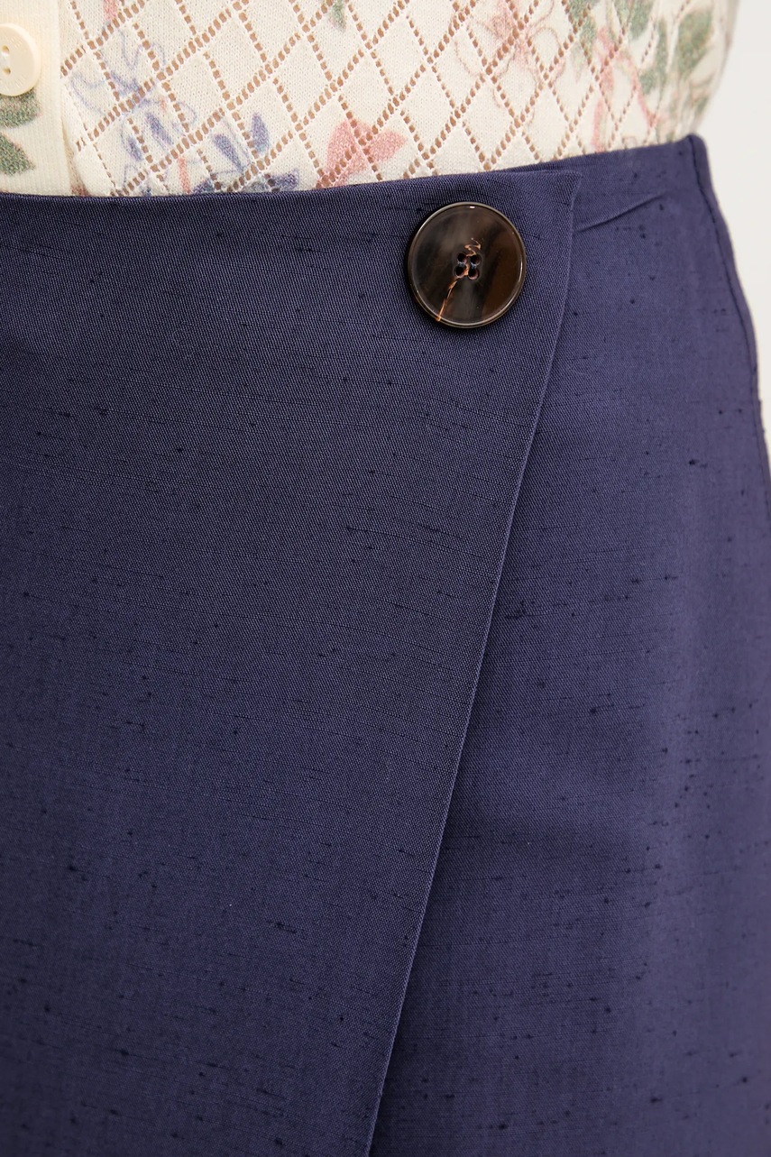 Φούστα Luisa Spagnoli χρώμα: ναυτικό μπλε, 542164 φωτογραφία