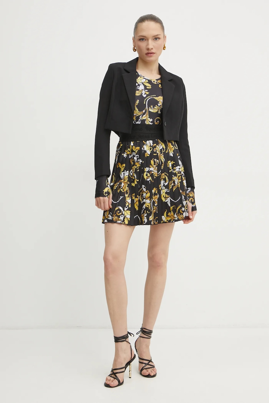 Юбка Versace Jeans Couture цвет чёрный mini расклешённая 78HAE820 NS574 Юбка Versace Jeans Couture цвет чёрный mini расклешённая 78HAE820 NS574