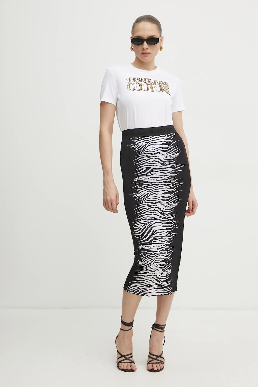 Юбка Versace Jeans Couture цвет чёрный midi прямая 78HAE8P6 JS474 Юбка Versace Jeans Couture цвет чёрный midi прямая 78HAE8P6 JS474