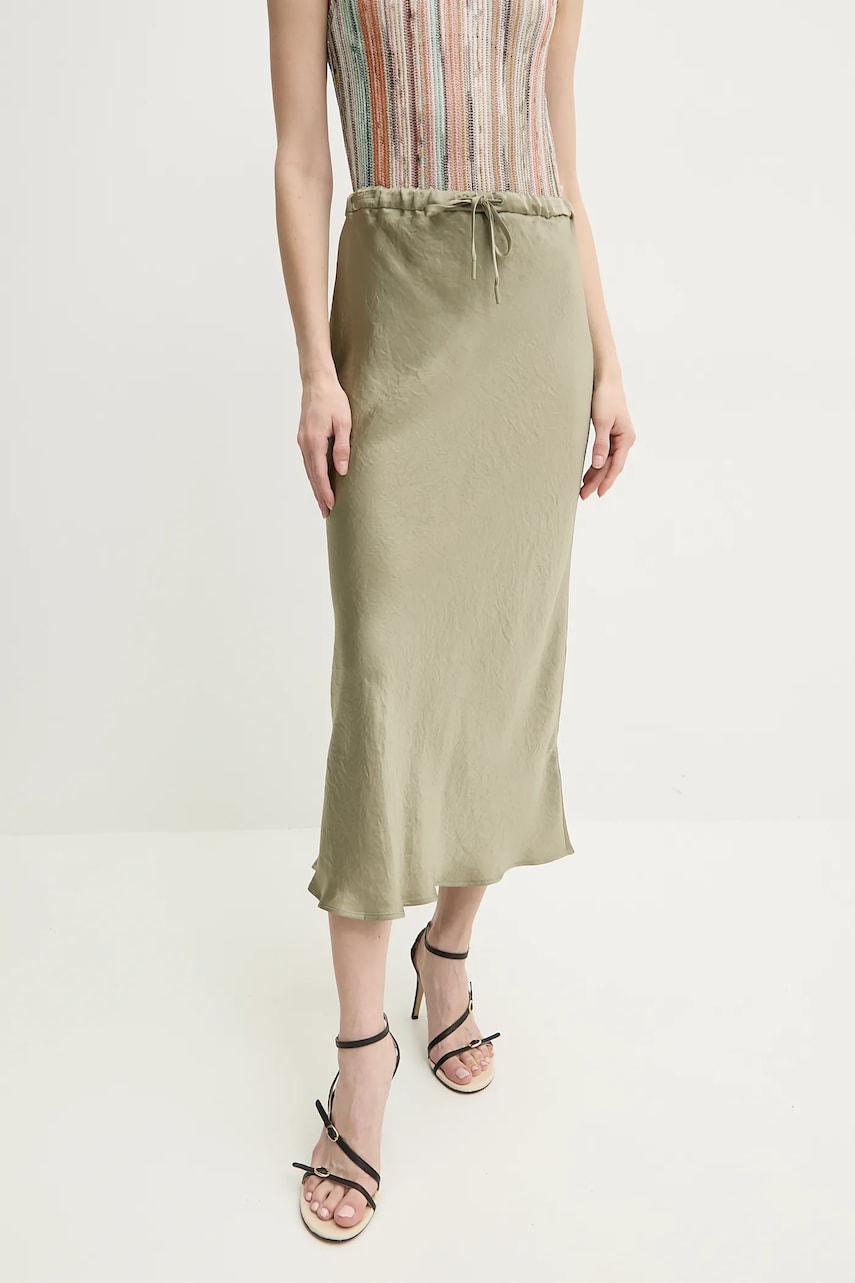 Marella fustă NO culoarea verde, maxi, evazati, 2513101055200 Marella fustă NO culoarea verde, maxi, evazati, 2513101055200