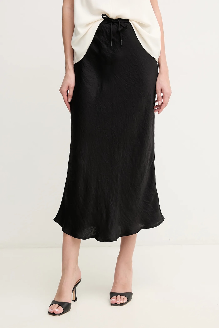 Marella fustă NO culoarea negru, maxi, evazati, 2513101055200 Marella fustă NO culoarea negru, maxi, evazati, 2513101055200