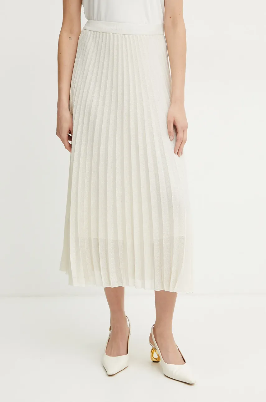 Marella fusta ACERBO culoarea bej, midi, evazati, 2513101065200