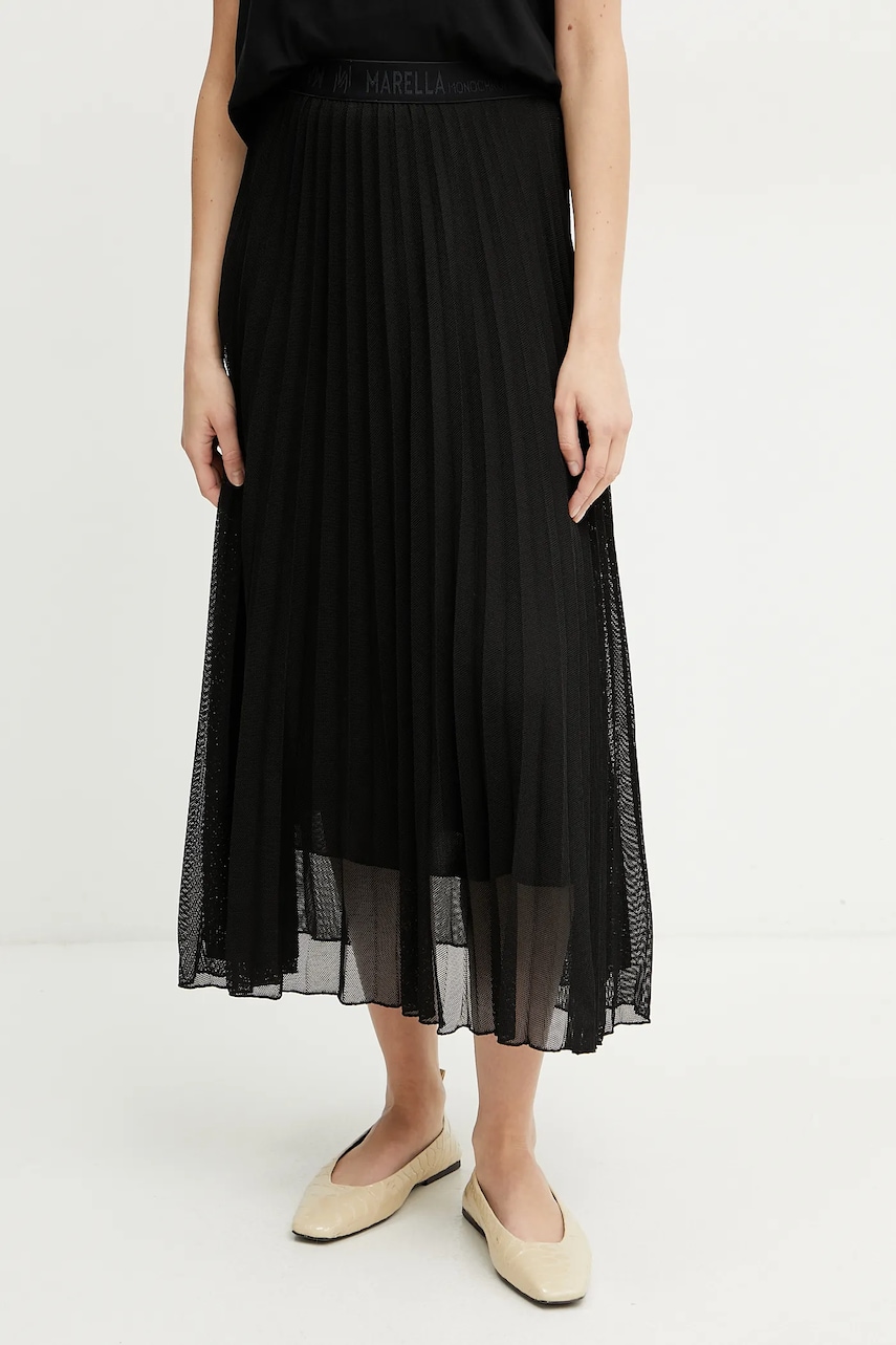 Marella fusta ACERBO culoarea negru, midi, evazati, 2513101065200
