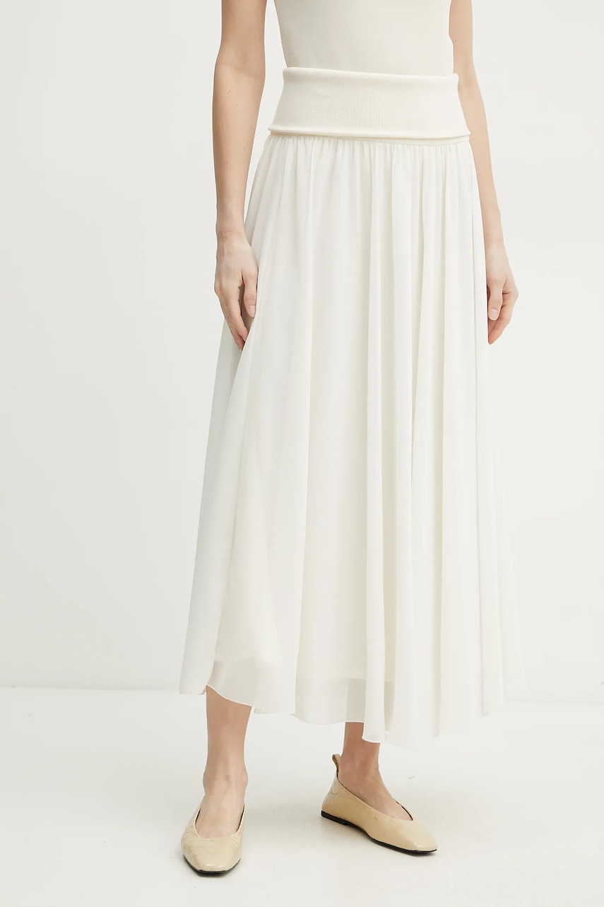 Marella fusta FOLCO2 culoarea alb, maxi, evazati, 2513101101200 Marella fusta FOLCO2 culoarea alb, maxi, evazati, 2513101101200