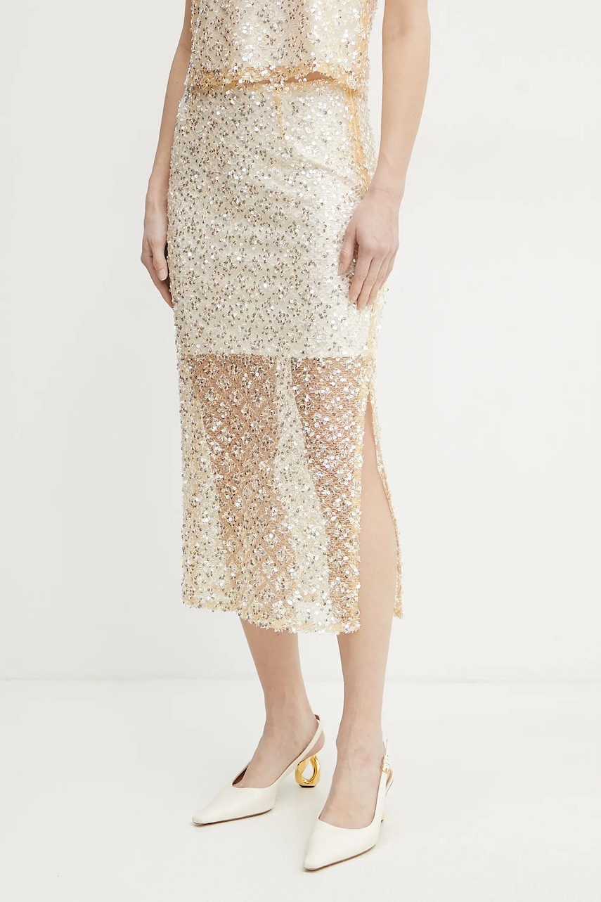 Marella fusta PRATER2 culoarea alb, midi, drept, 2513771024200