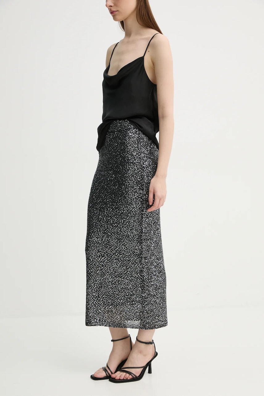 A.L.C. fusta culoarea argintiu, maxi, drept, 7SWSK00170 A.L.C. fusta culoarea argintiu, maxi, drept, 7SWSK00170
