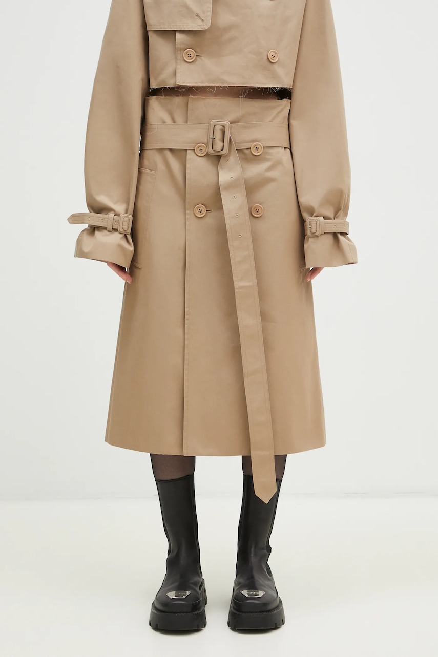 VETEMENTS spódnica bawełniana Deconstructed Trenchcoat