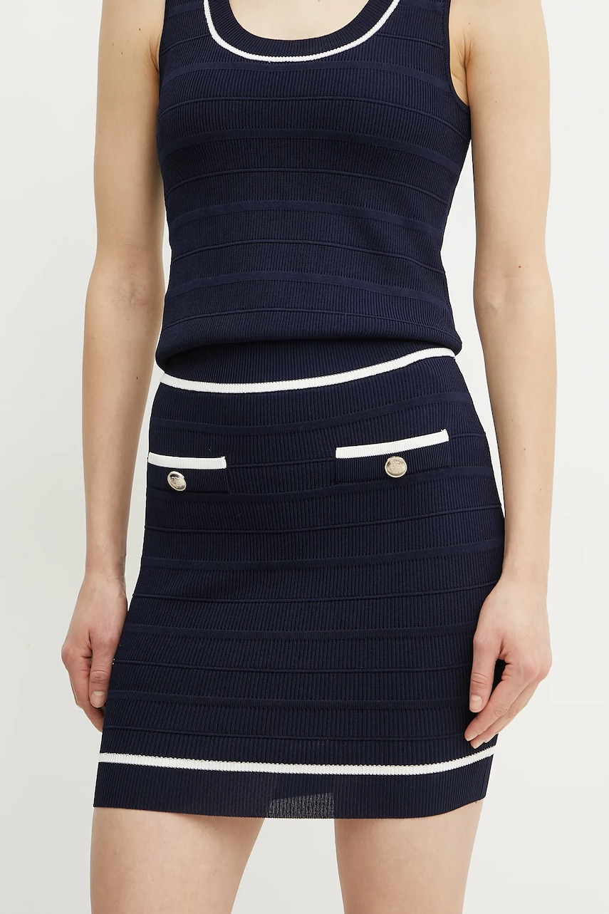 Sukně Marciano Guess ADA tmavomodrá barva, mini, pouzdrová, 5RGD00 5640Z