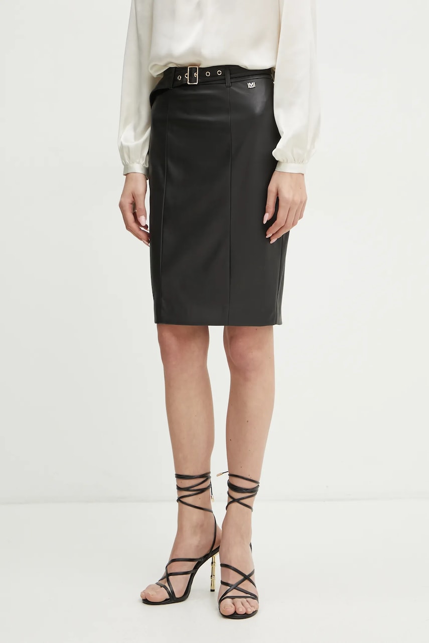 Levně Sukně Marciano Guess CLIO černá barva, mini, pouzdrová, 5RGD04 7114A