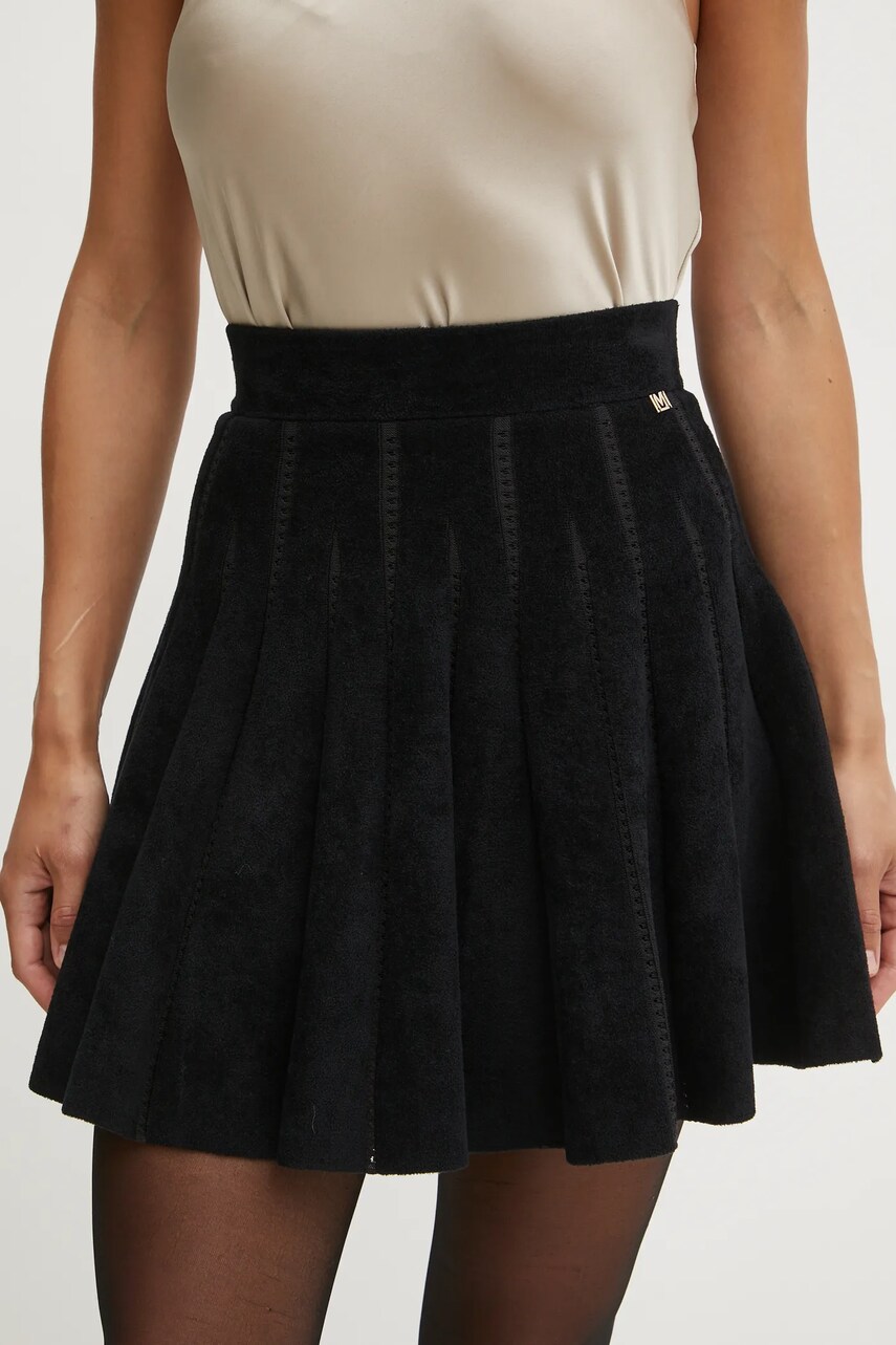 Levně Sukně Marciano Guess VERANERA černá barva, mini, áčková, 5RGD22 5806Z