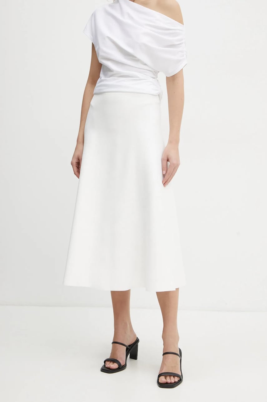 Theory fusta culoarea bej, midi, evazati, O1116711 Theory fusta culoarea bej, midi, evazati, O1116711