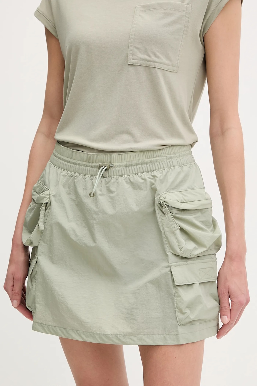 Columbia fustă sport Elevated View culoarea verde, mini, drept, 2118791