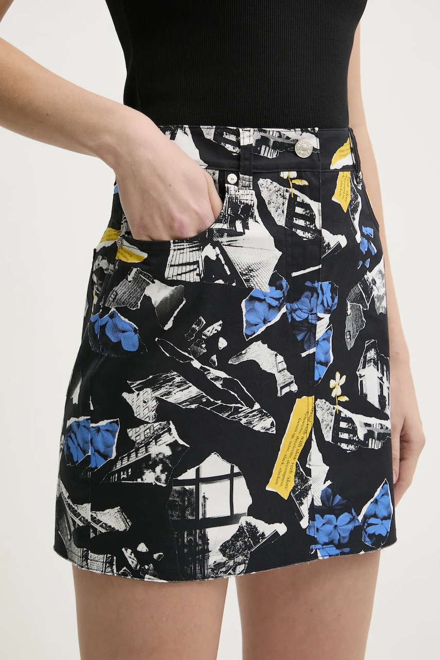 Moschino Jeans fusta culoarea negru, mini, drept, 0116 3241 Moschino Jeans fusta culoarea negru, mini, drept, 0116 3241