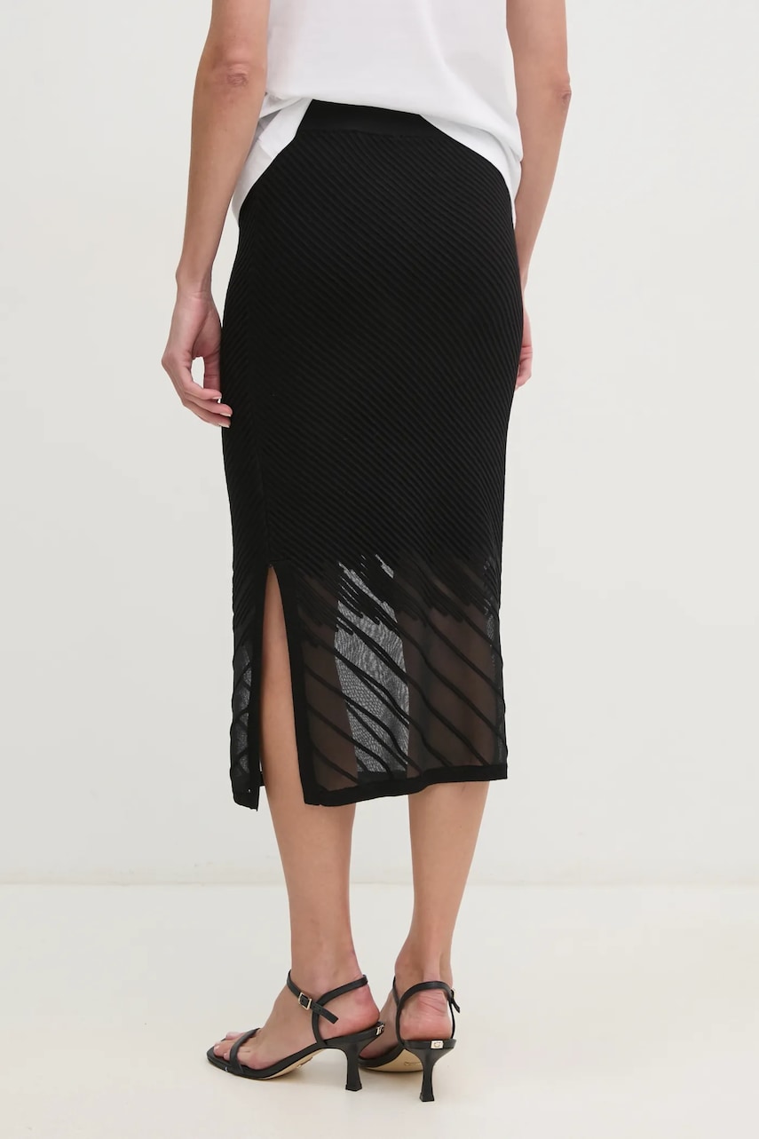 Юбка Dkny цвет чёрный midi прямая P4JRAT76 Юбка Dkny цвет чёрный midi прямая P4JRAT76