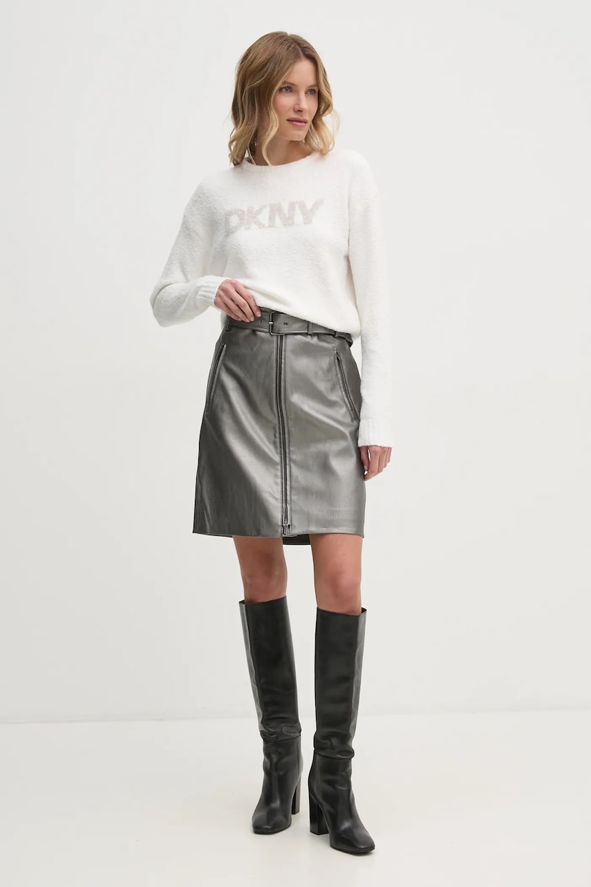 Юбка Dkny цвет серый mini прямая P4JN6XIM Юбка Dkny цвет серый mini прямая P4JN6XIM