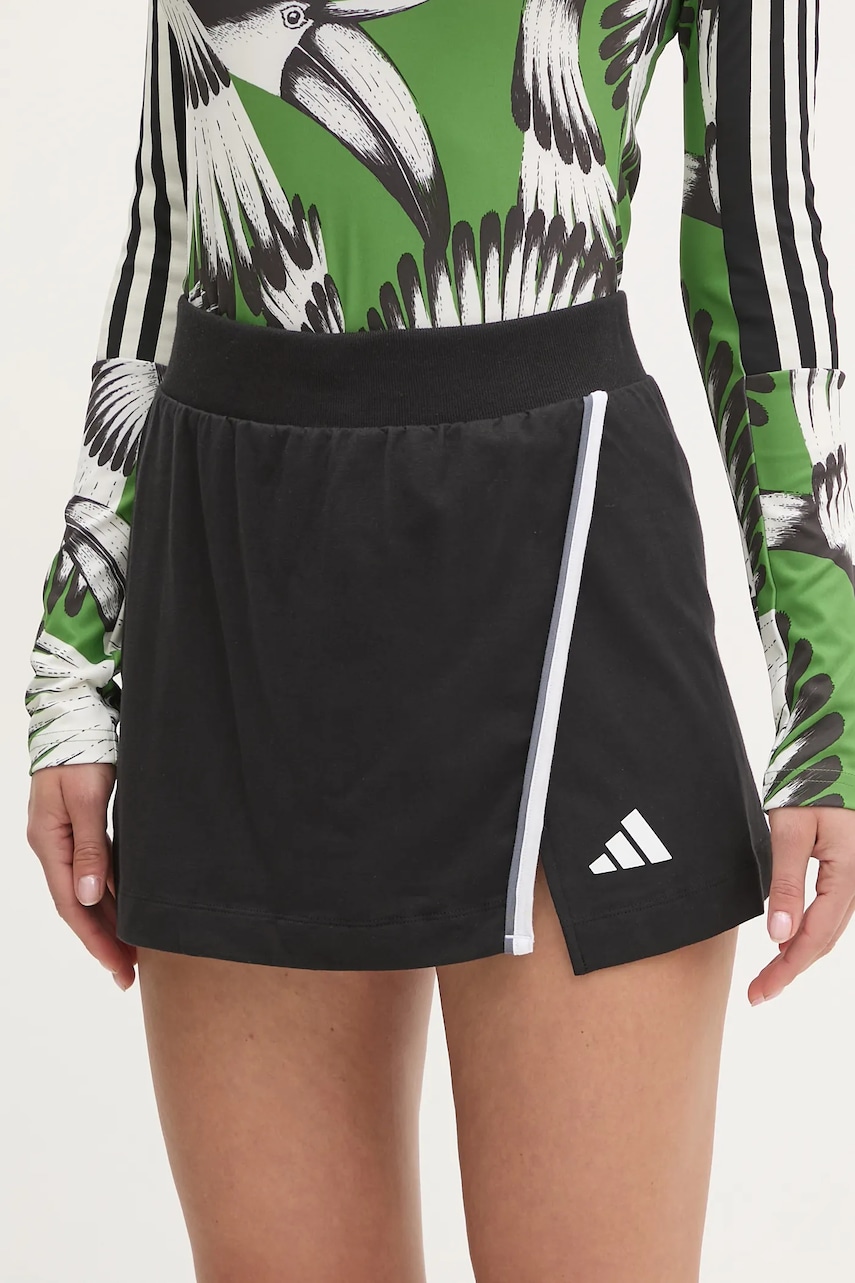 adidas fusta W CB Color Pop culoarea negru, mini, evazati, JG6213