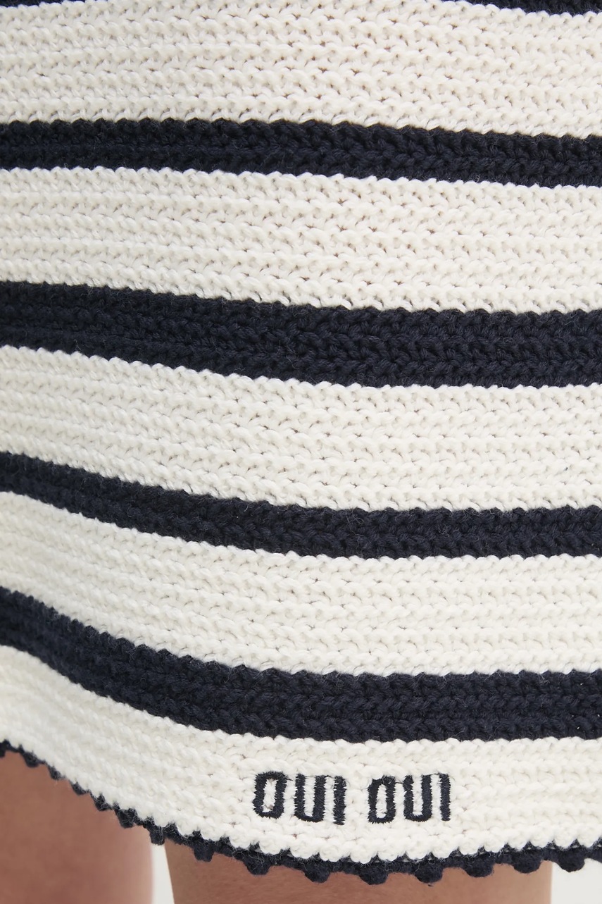 Βαμβακερή φούστα OUI χρώμα: άσπρο, 91834 φωτογραφία