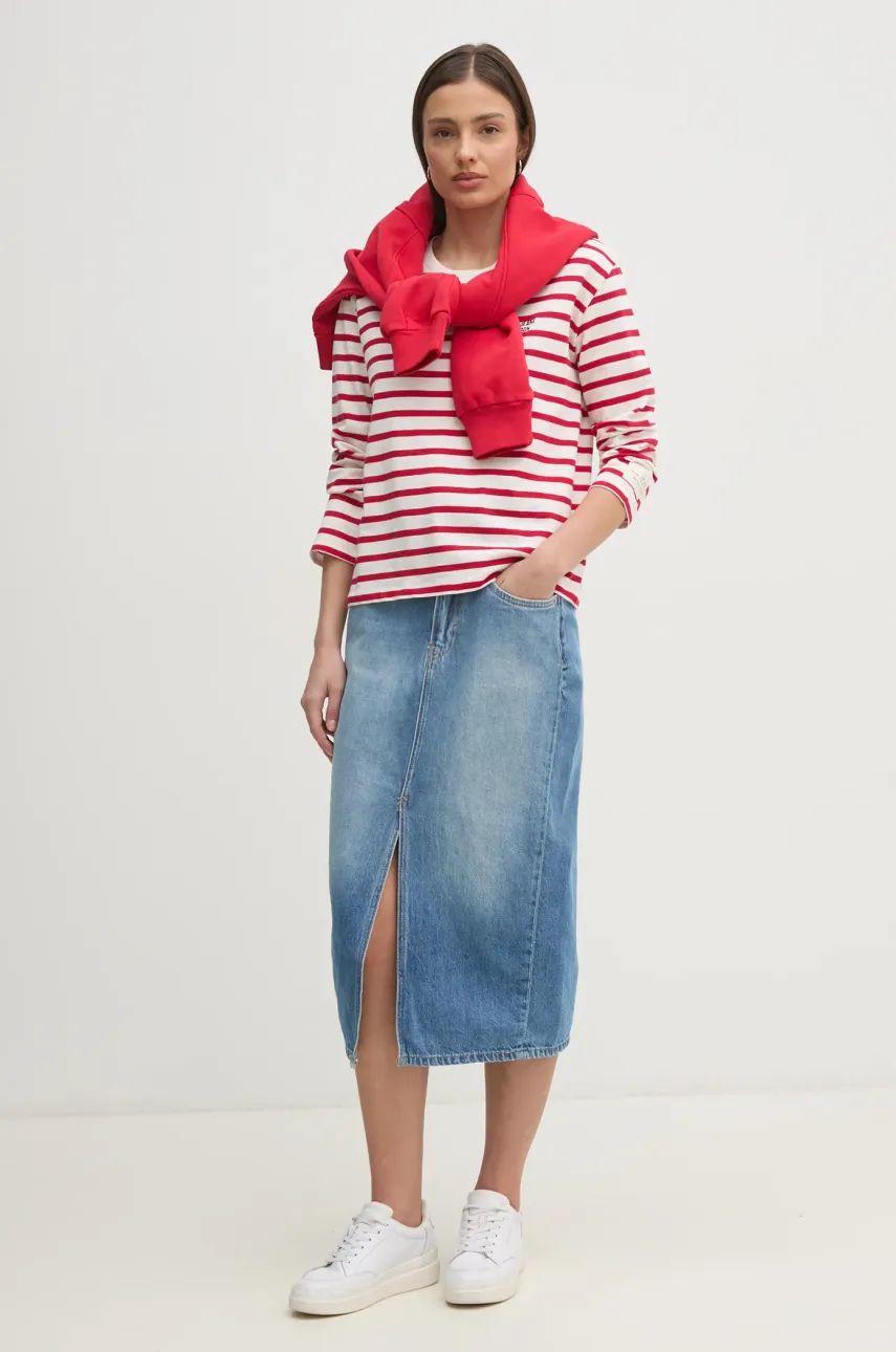 Джинсовая юбка Pepe Jeans MIDI SKIRT HW DOUBLE midi прямая PL901207 Джинсовая юбка Pepe Jeans MIDI SKIRT HW DOUBLE midi прямая PL901207