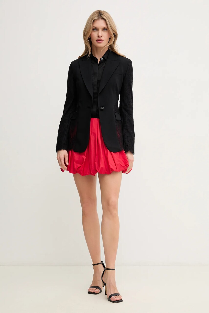 Хлопковая юбка Pinko цвет красный mini расклешённая 105183 A2LD Хлопковая юбка Pinko цвет красный mini расклешённая 105183 A2LD