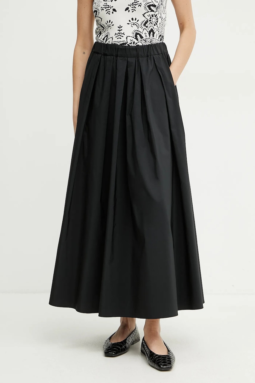 Weekend Max Mara fusta culoarea negru, maxi, evazati, 2515101011600 Weekend Max Mara fusta culoarea negru, maxi, evazati, 2515101011600