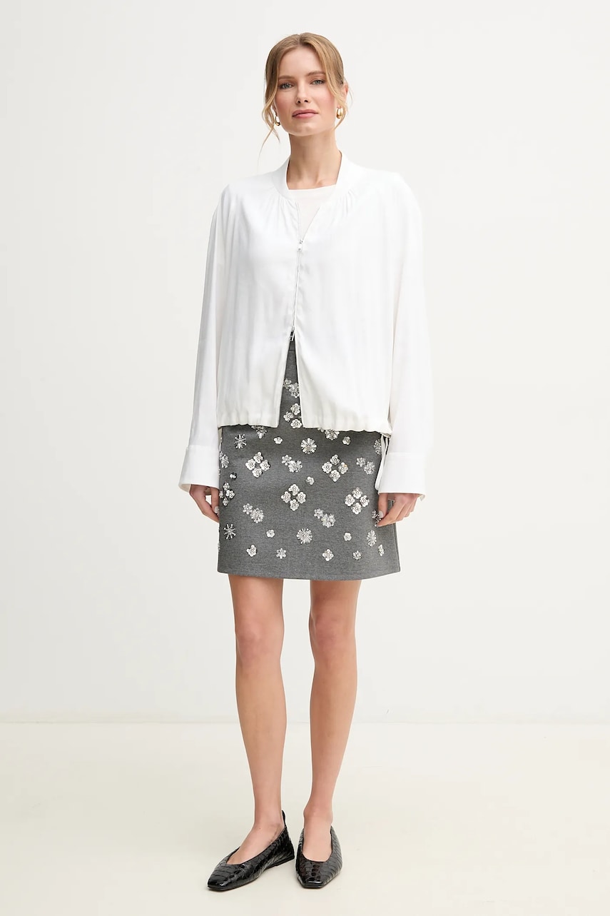 Юбка Weekend Max Mara цвет серый mini прямая 2515771021600 Юбка Weekend Max Mara цвет серый mini прямая 2515771021600